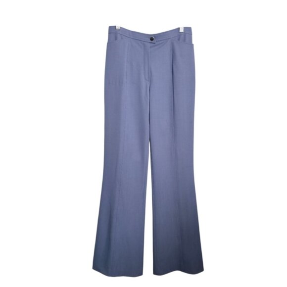 Escada Wool Flare Dress Pants Blue Size 36 - Picture 3 of 14